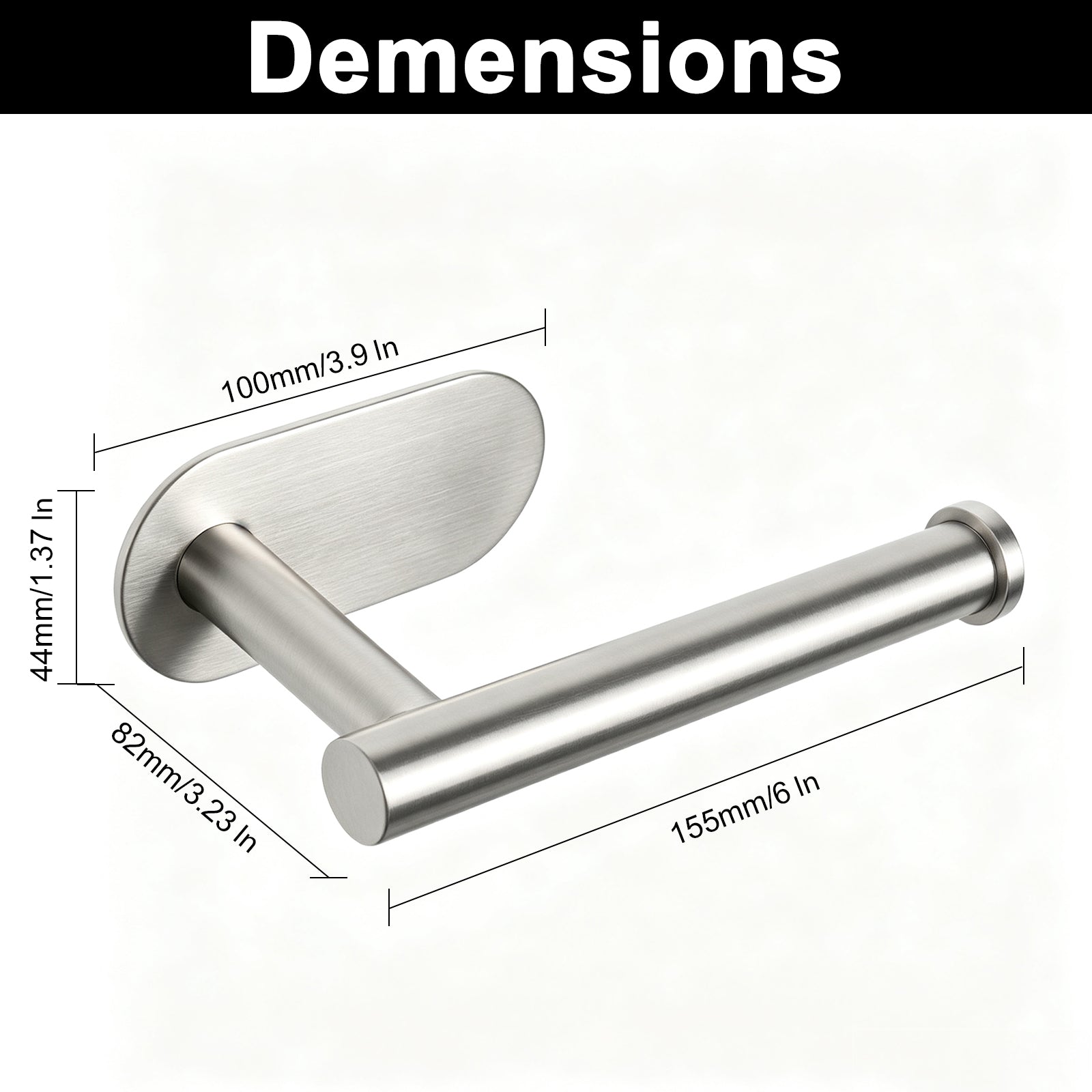Self-Adhesive Toilet Paper Holder – Brushed Nickel – image 2