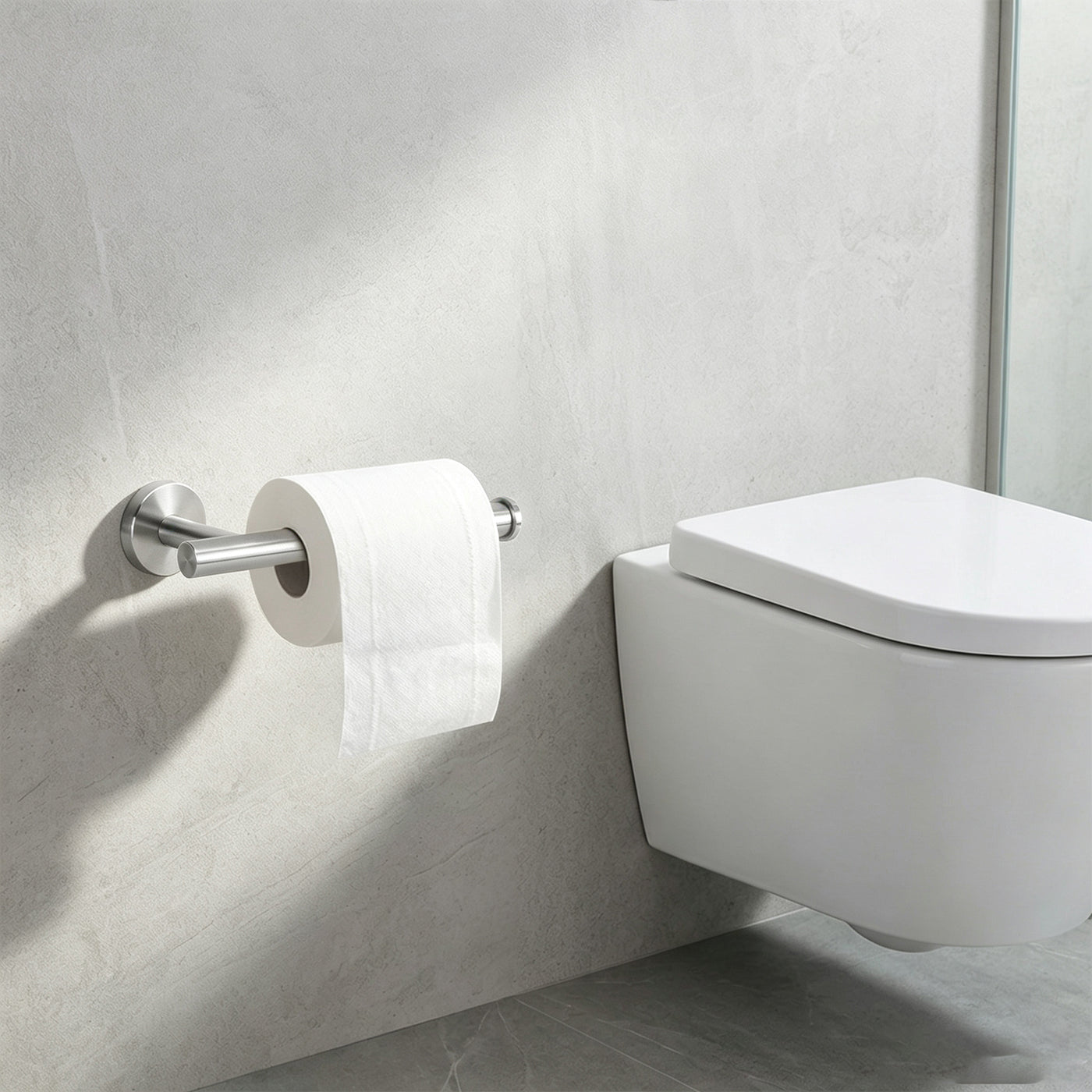 20-Inch Round Bathroom Hardware Set – Brushed Nickel – image 3 feature details