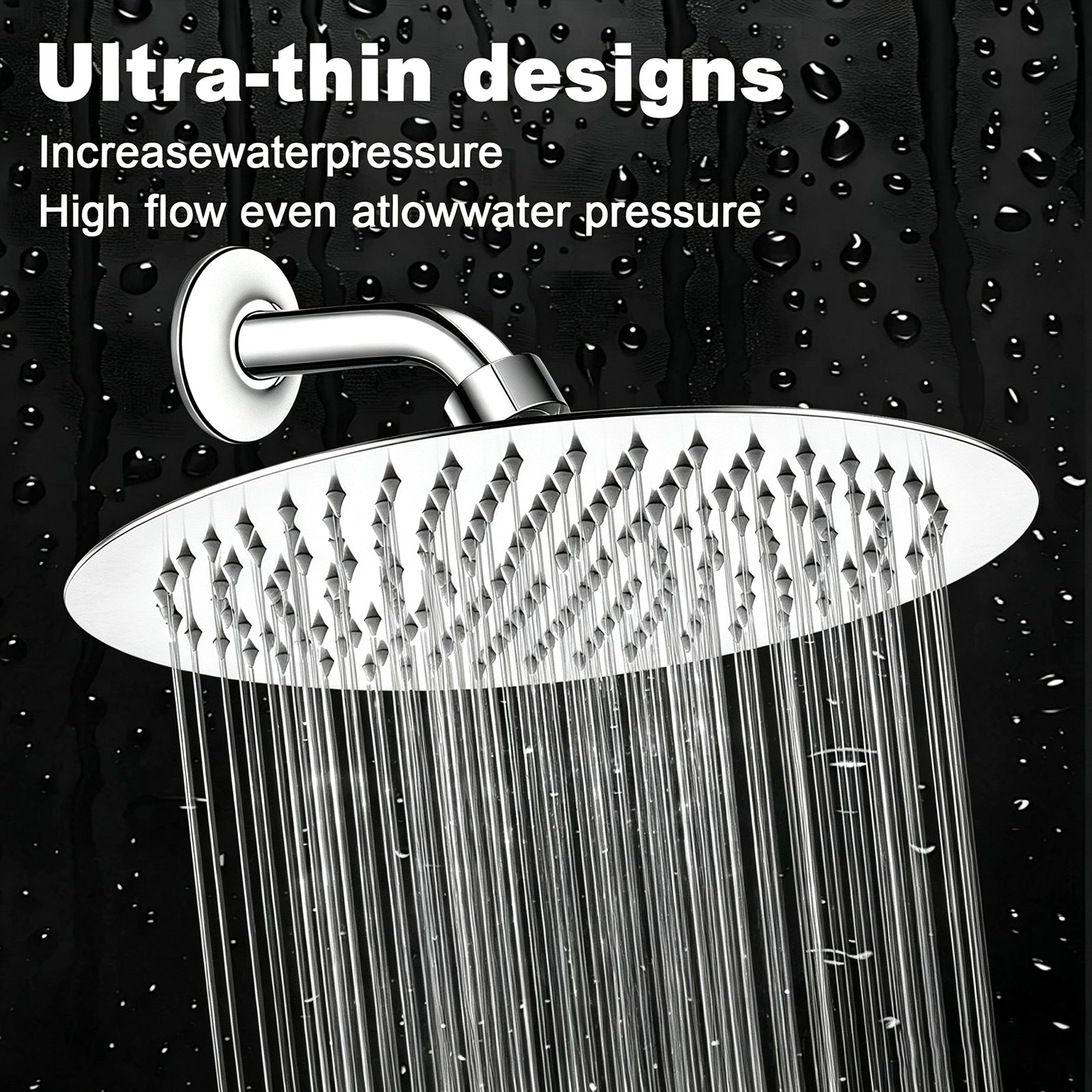 12-Inch Round Rain Shower Head – Chrome – image 7