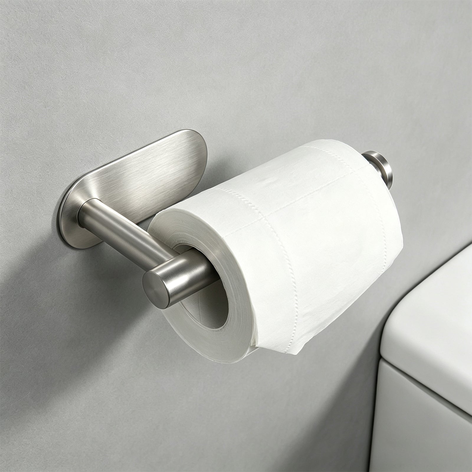 Self-Adhesive Toilet Paper Holder – Brushed Nickel – image 3