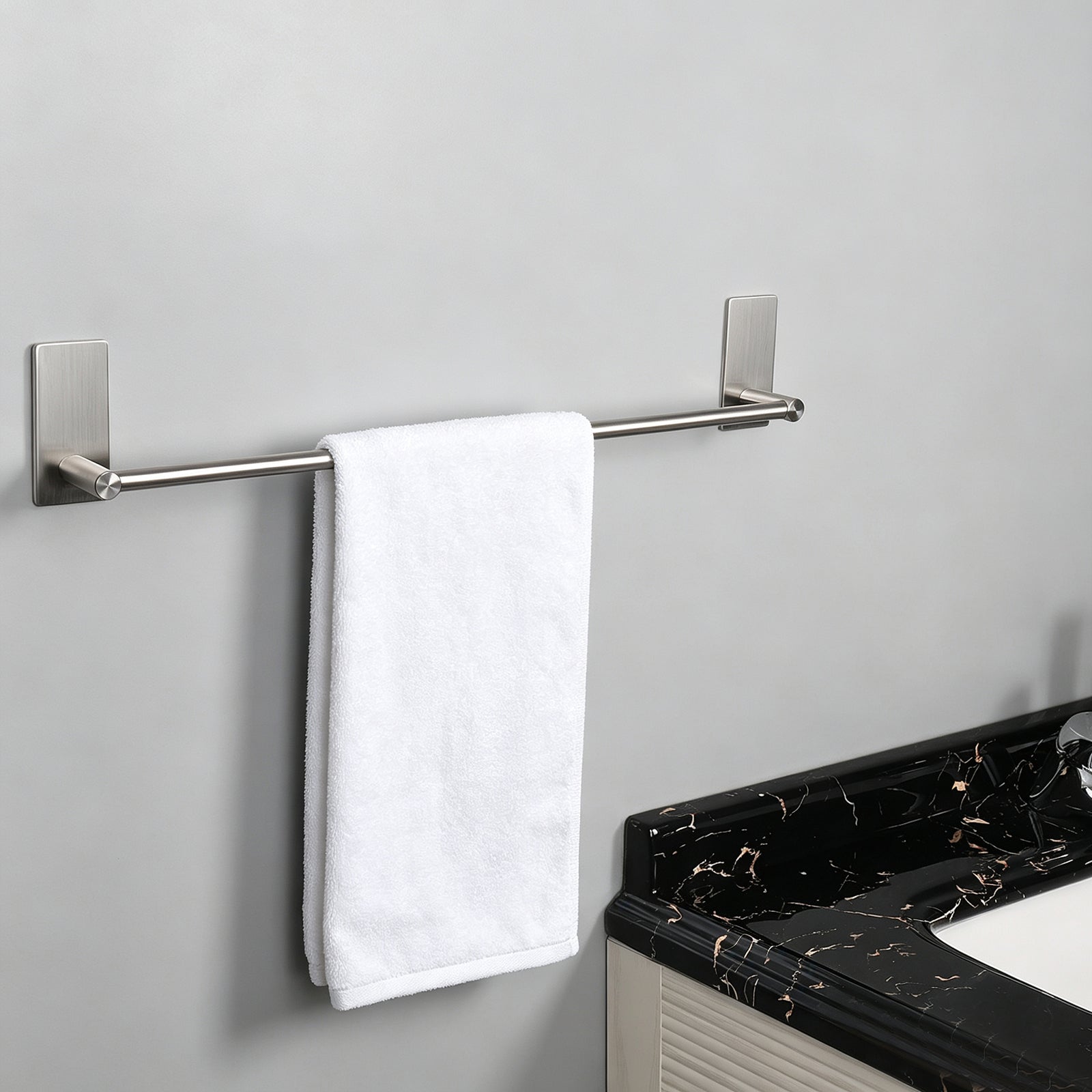 16-Inch Self-Adhesive Towel Bar – Brushed Nickel – image 5