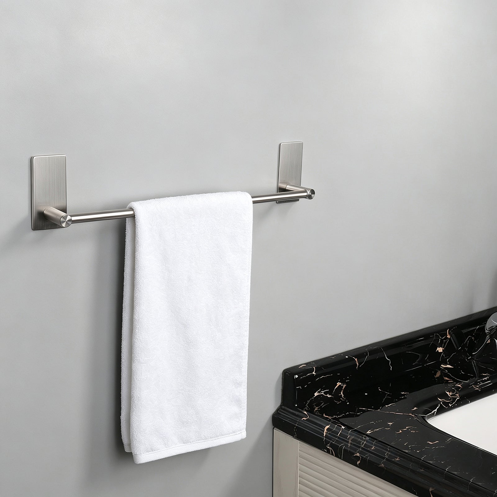 12-Inch Self-Adhesive Towel Bar – Brushed Nickel – image 5