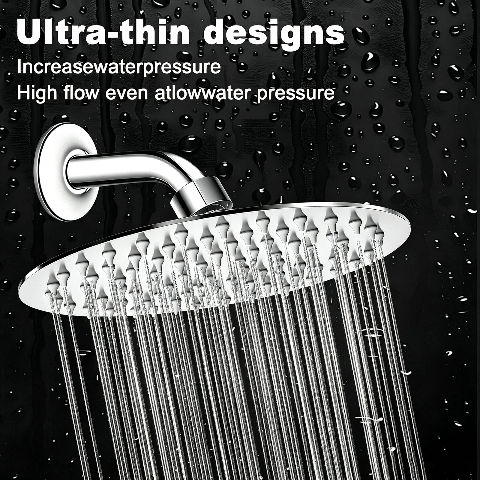 8-Inch Round Rain Shower Head – Chrome – image 7