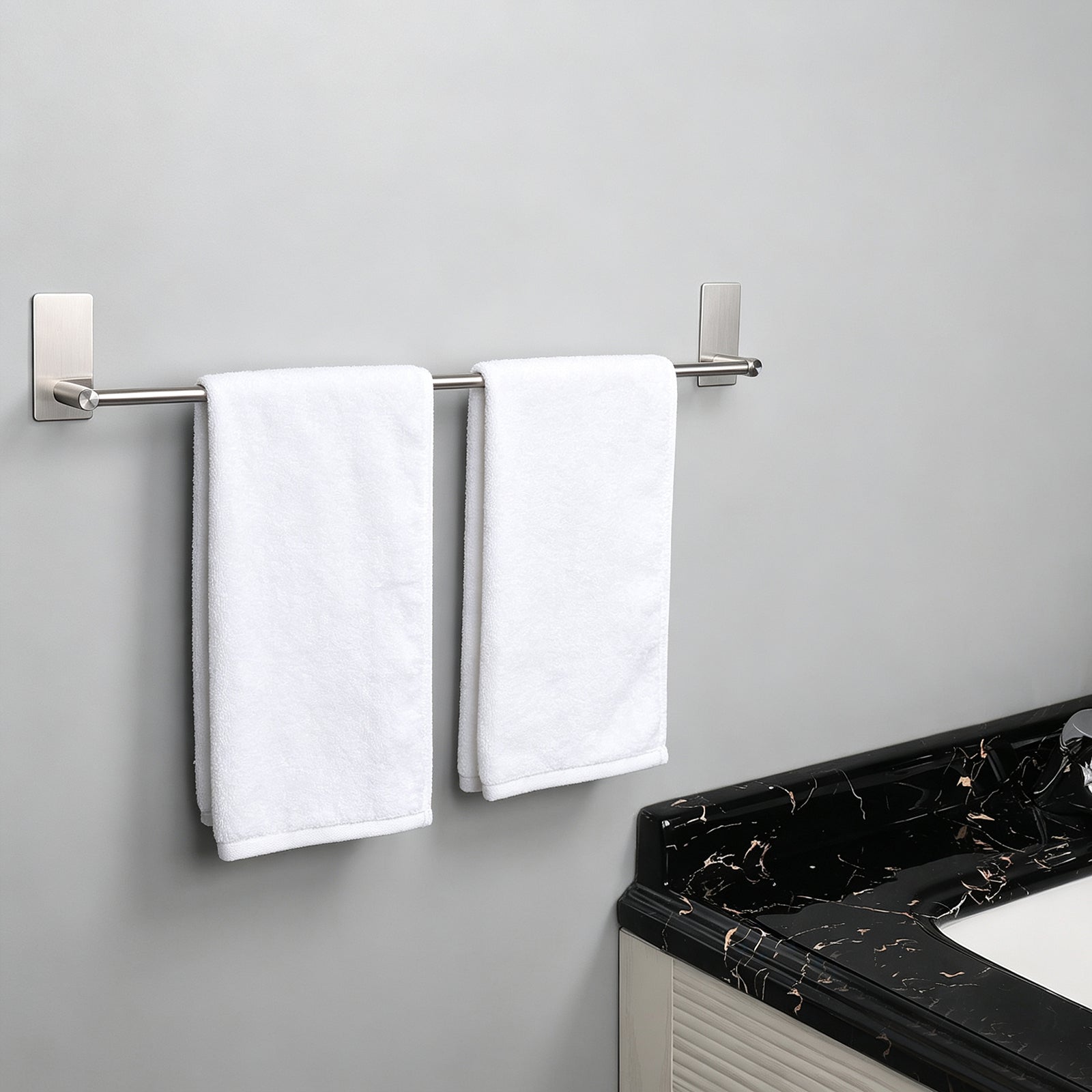 24-Inch Self-Adhesive Towel Bar – Brushed Nickel – image 5