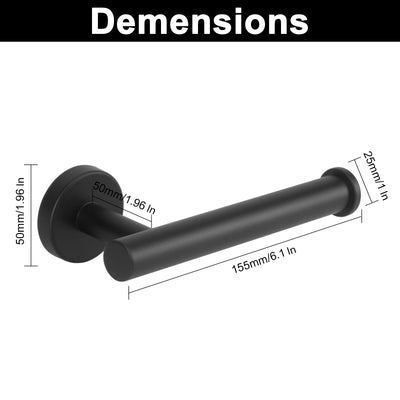 Open-Sided Wall-Mounted Toilet Paper Holder – Matte Black – image 4