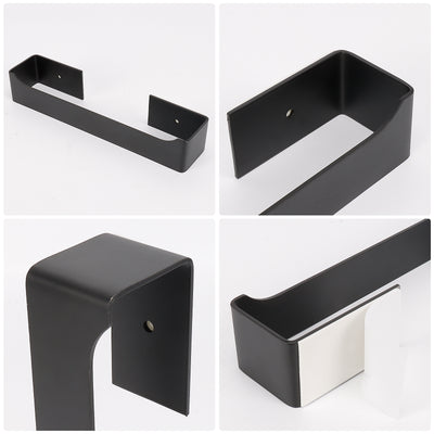 9-Inch Self-Adhesive Hand Towel Holder – Matte Black – image 7