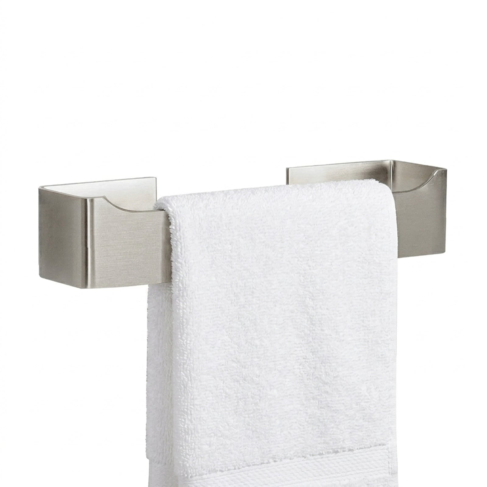 9-Inch Self-Adhesive Hand Towel Holder – Brushed Nickel – product view