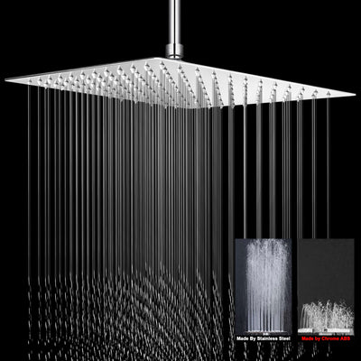 12-Inch Square Rain Shower Head – Chrome – image 5