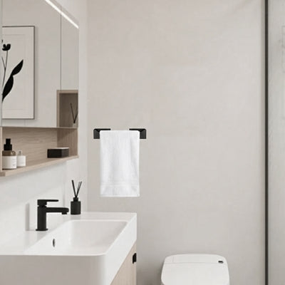 9-Inch Self-Adhesive Hand Towel Holder – Matte Black – image 6