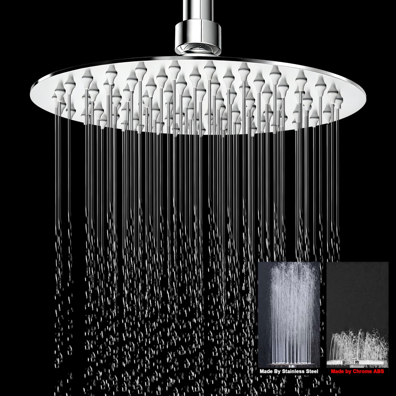 8-Inch Round Rain Shower Head – Chrome – image 5