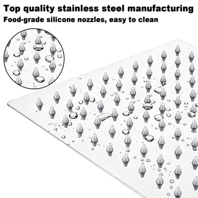 12-Inch Square Rain Shower Head – Chrome – image 2
