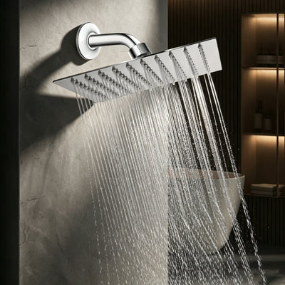 8-Inch Square Rain Shower Head – Chrome – image 6