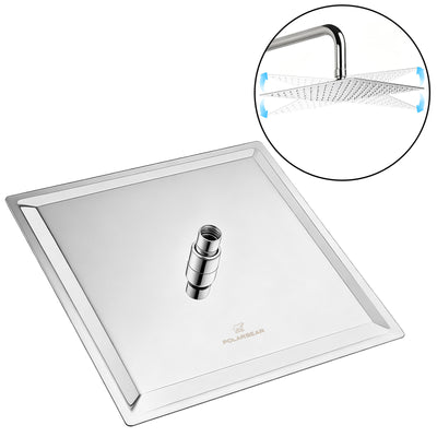 12-Inch Square Rain Shower Head – Chrome – image 3
