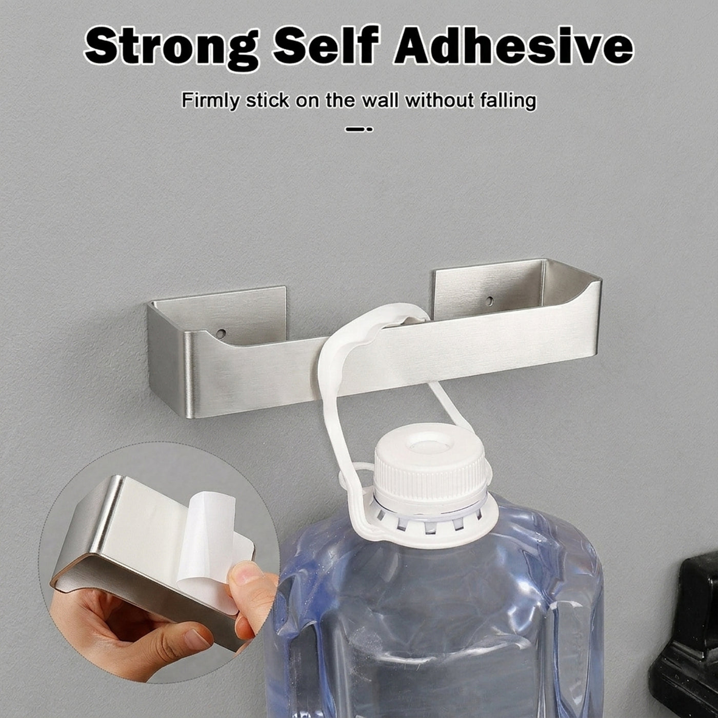 9-Inch Self-Adhesive Hand Towel Holder – Brushed Nickel – image 4 dimensions