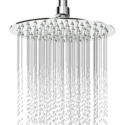 8-Inch Round Rain Shower Head – Chrome – product view