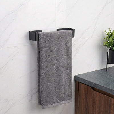 9-Inch Self-Adhesive Hand Towel Holder – Matte Black – image 5