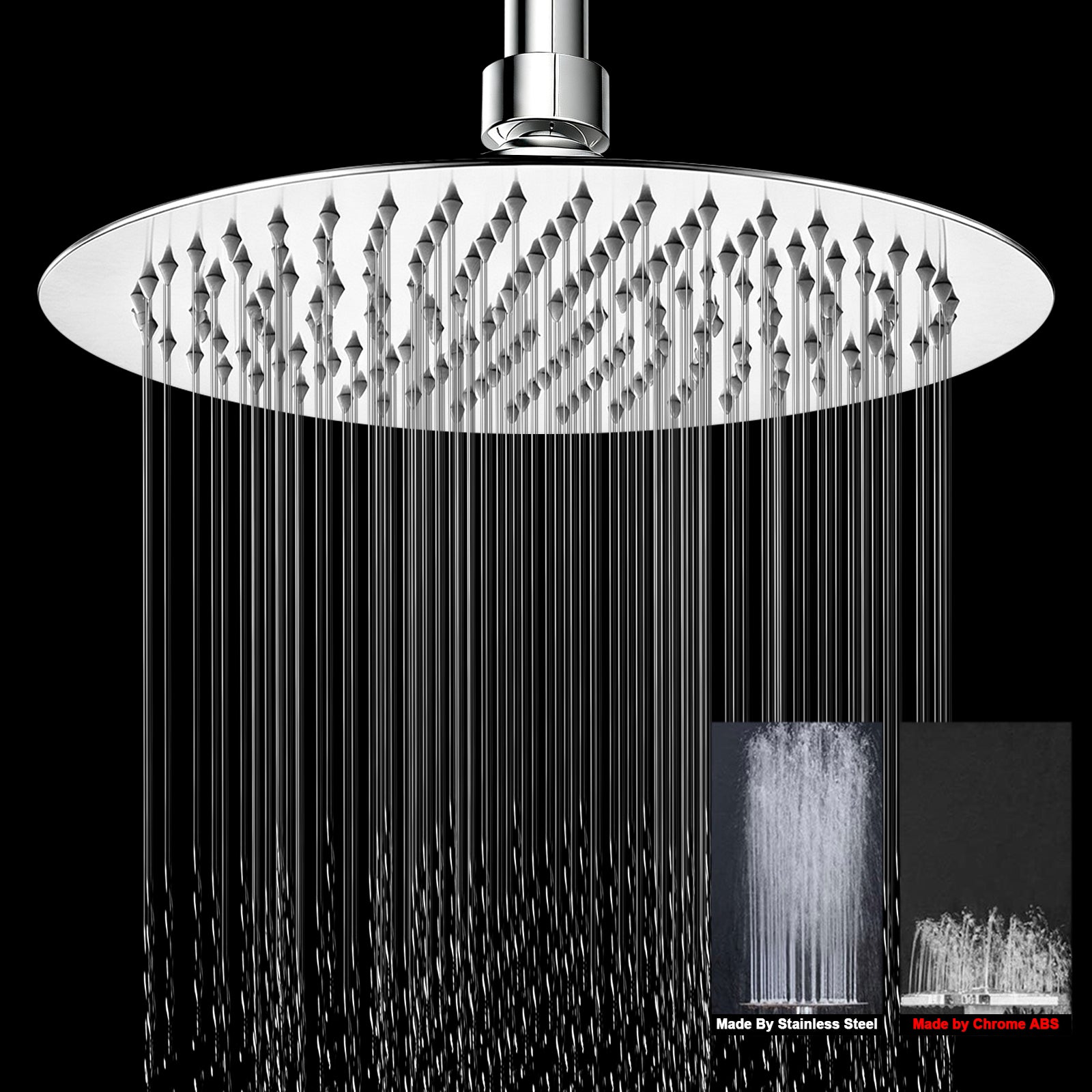 12-Inch Round Rain Shower Head – Chrome – image 5