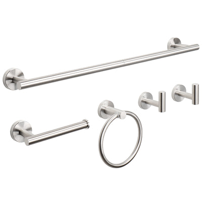 26-Inch 5-Piece Bathroom Hardware Set – Brushed Nickel – product view
