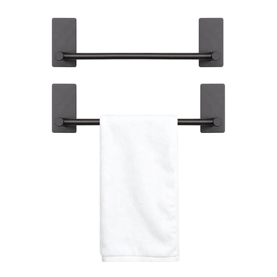 12-Inch Self-Adhesive Towel Bar – Matte Black – product view