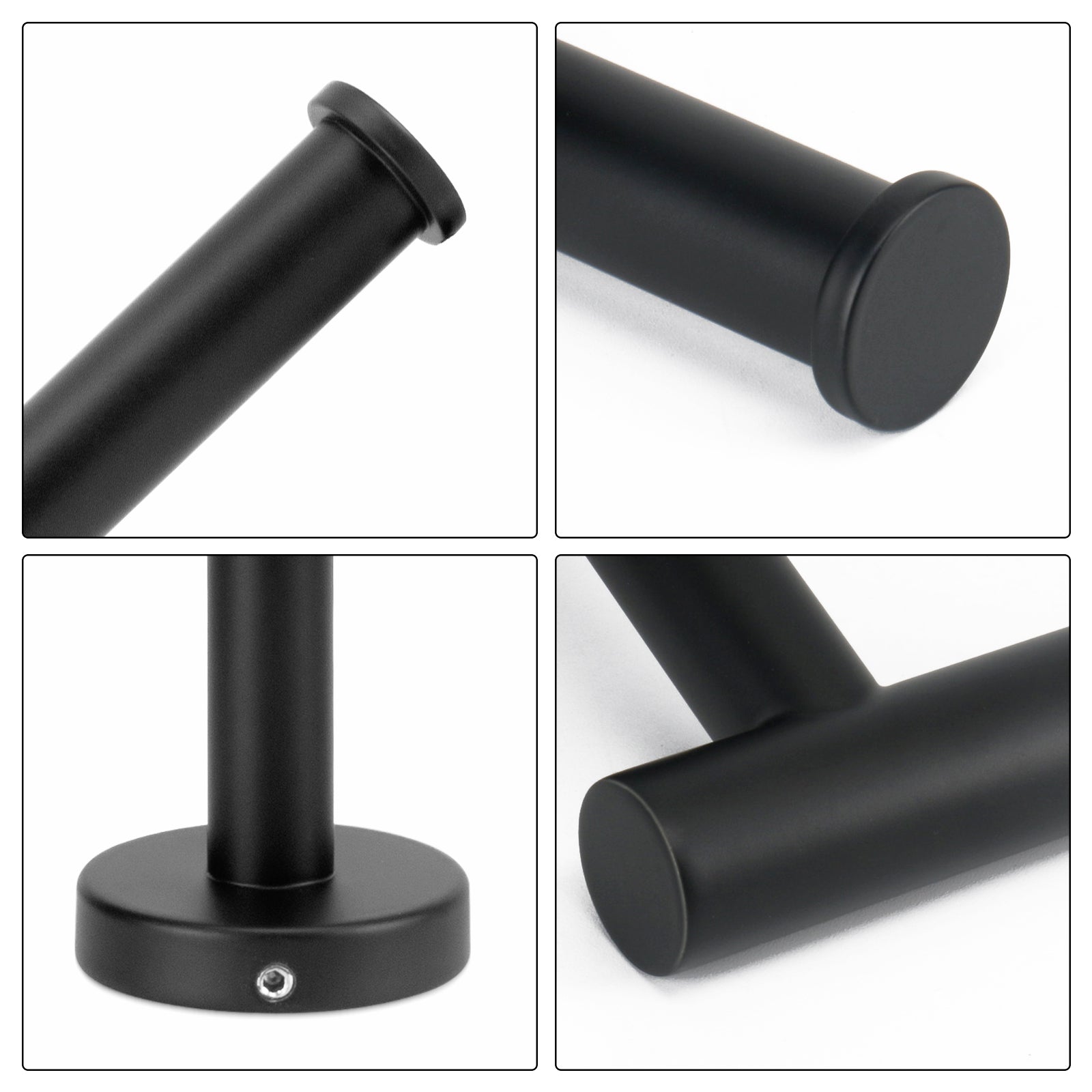 Open-Sided Wall-Mounted Toilet Paper Holder – Matte Black – image 5