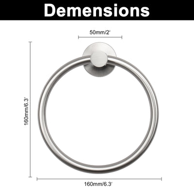 Wall-Mounted Swivel Towel Ring – Brushed Nickel – image 4