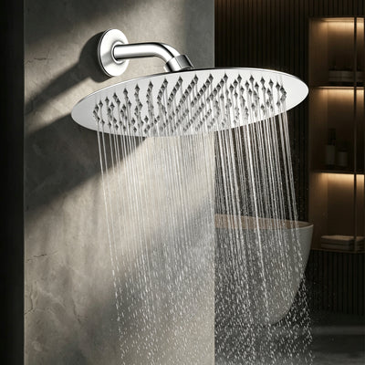 12-Inch Round Rain Shower Head – Chrome – image 6