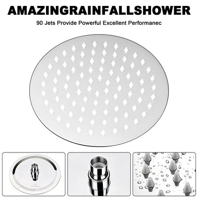 8-Inch Round Rain Shower Head – Chrome – image 4
