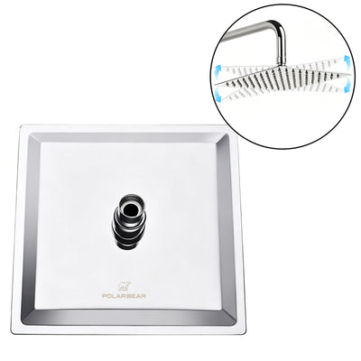8-Inch Square Rain Shower Head – Chrome – image 3