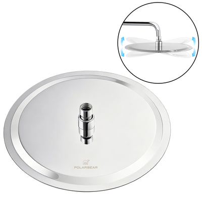 12-Inch Round Rain Shower Head – Chrome – image 3