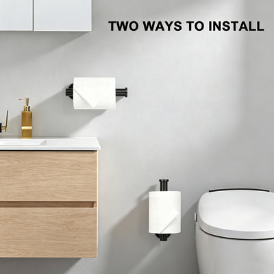 Self-Adhesive Toilet Paper Holder – Matte Black – image 5