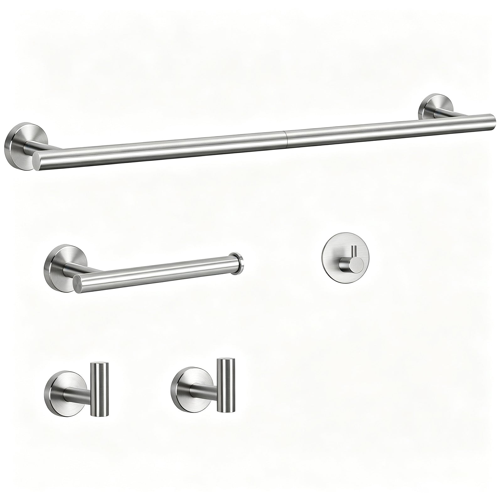 20-Inch Round Bathroom Hardware Set – Brushed Nickel – product view