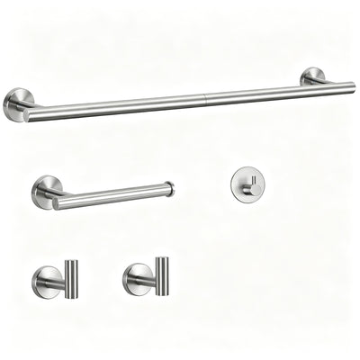 20-Inch Round Bathroom Hardware Set – Brushed Nickel – product view