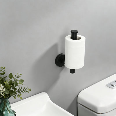 Open-Sided Wall-Mounted Toilet Paper Holder – Matte Black – image 3