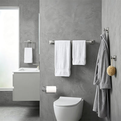 24-Inch Square 5-Piece Bathroom Hardware Set – Brushed Nickel – image 6